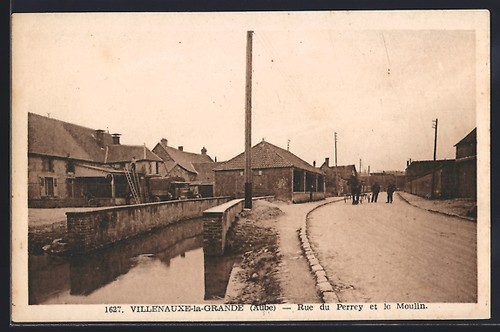 Cpa villenauxe grande rue - cpa,