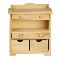 Poupées Maison Bare Bois Bébé Table à Langer Miniature Maternelle Meubles 1:12