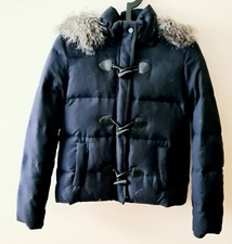 Blouson Mango bleu avec capuche taille XS très bon état bien chaud
