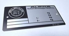 Plaque constructeur BMW ALPINA