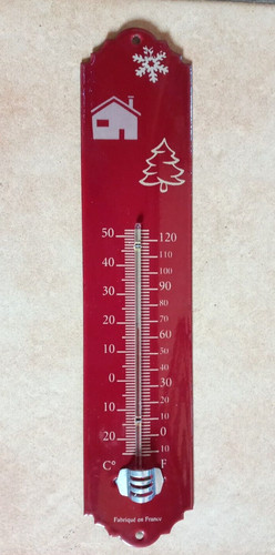 Enamel thermometer mountain
