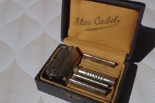 Très ancien coffret de Voyage, RASOIR Star Cadet, KAMPFE NEW YORK USA. 9x 4x 6cm