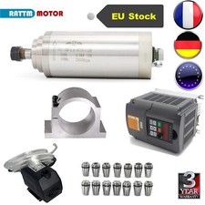 3KW Water Cooling Spindle Motor ER20+VFD Inverter+Clamp+Pump+Collet CNC Set〖FR〗