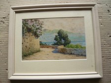 SUPERBE PAYSAGE DE PROVENCE/CHEMIN DOUANE CAP FERRAT IGNE B. RIGHETTI 1882 1965