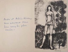 André MINAUX : Nu féminin, Lithographie originale signée