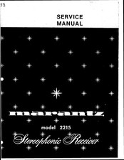 Service Manuel D'Instructions pour Marantz 2215