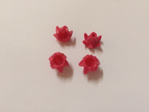 Lot fleur lis rouge - x4,
