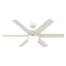 Ventilateur de plafond Éco Hunter Arete Blanc Ventilateur Télécommande Éclairage