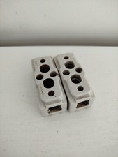 Vintage Lot 2 Porte Fusibles Legrand Coupe Circuit Porcelaine Ancien Electrique