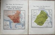 LARMAT L "LES VINS DE BORDEAUX" COTES CANON FRONSAC COTES DE FRONSAC CERONS 1949