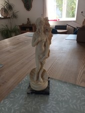 Sculpture/Statue NAISSANCE DE VENUS Art Déco signée A. SANTINI, en ALBATRE 42 cm