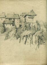 Paysage - Ecole Française XIXème siècle -  Dessin original ancien