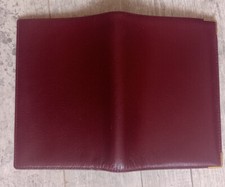 Portefeuille vintage cuir grenat bordeaux porte carte