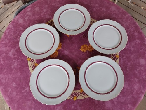 Assiettes plates porcelaine - 5,