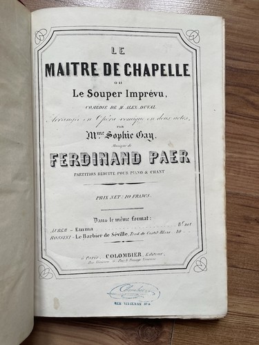 Paer ferdinand maître de - le,