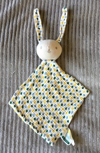 Doudou lapin lange beige jaune - lapin,