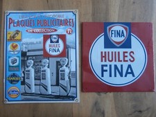 PLAQUE METAL PUBLICITAIRE / HUILES FINA / + Fascicule