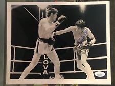  CARLOS MONZON BOXING CHAMPION SIGNED 8X10 PHOTO JSA IN ACTION NINO BENVENUTI
