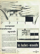 publicité Advertising   0223  1962   meubles les Huchers-Minvielle  à composer