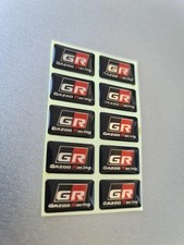 10 X  LOGO Bombé TOYOTA GR 3D Bombé 1.8 X 1.1 Cm Embleme Sport Gazoo Racing GR