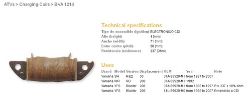 Bobine dze yamaha - dze, yfs
