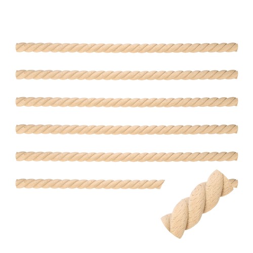 6pcs moulure bois brut - 6pcs, 15.75"