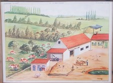 Ancienne Affiche D'école