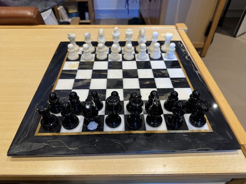 Jeu échecs marbré blanc et - jeu,