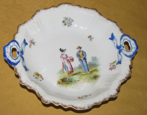 Ancien petit plat rond - , à