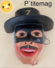 Ancien Masque Plastique Zorro  Carnaval Cesar