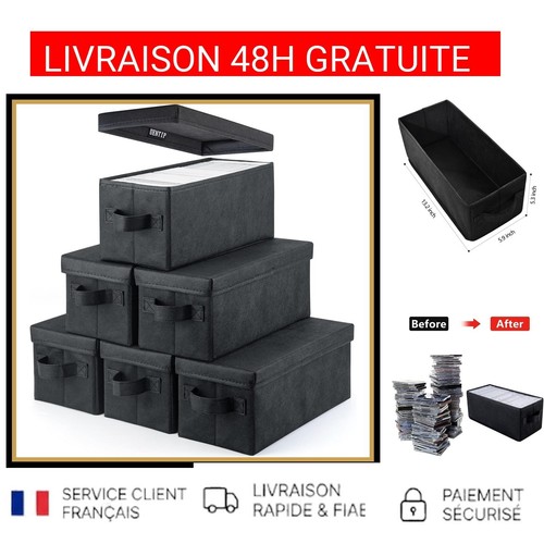 Lot boîtes rangement cd - 6,