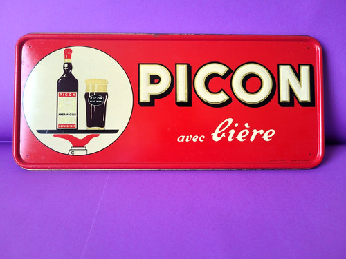 Ancienne plaque tôle picon - ancienne,