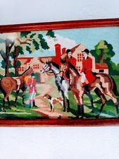 Tableau ancien tapisserie au