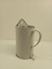 Ancien Pot De Lavement, Broc En Tôle Émaillée Vintage