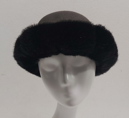 Chapeau gris feutre laine - chapeau,