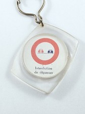 PORTE-CLES - BISCOTTES PRIOR - Panneau Interdiction de Dépasser - Vintage 1960s