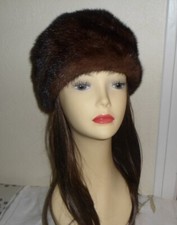 Joli chapeau / toque en vison d'élevage , taille 55 , excellent état