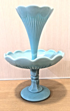 Antique Blue Opaline Glass