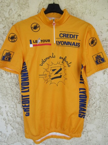 Maillot cycliste jaune - , de