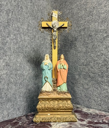 Ancien crucifix calvaire en - ancien, /