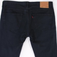 Hommes Levi's 501 Regular Straight Noir Jeans W36 L32