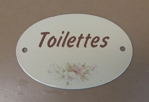 Plaque émaillée toilettes - émaillée,