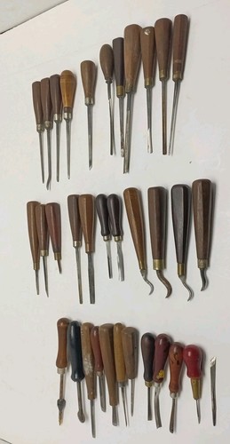 Vintage carving tools lot - vintage,