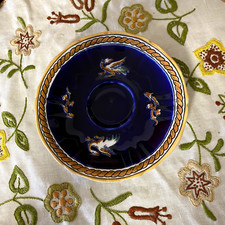 SOUS TASSE GIEN FRANCE DECOR RENAISSANCE FAIENCE VINTAGE