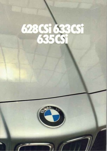 Catalogue brochure bmw 628 - brochure, csi