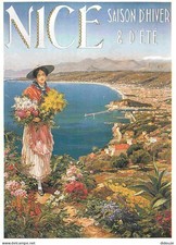 Publicite - Nice - illustrateur Pierre Comba - Art Peinture illustration - Vinta