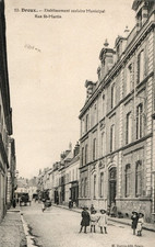 CPA DREUX ETABLISSEMENT MUNICIPAL RUE ST MARTIN/ECRITE/YTAMPON 15
