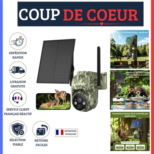 Lemnoi caméra solaire - 4g,