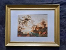 Tableau aquarelle gouache signée Marine  XVIIIè siècle Ecole Hollandaise + 4 CD