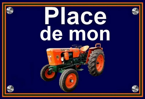 Plaque place mon - ", tracteur